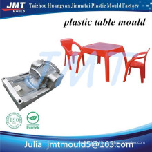 OEM plastic red square table with two chairs mould maker